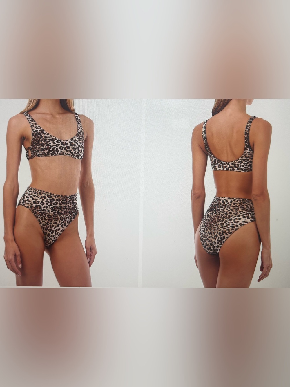 NWT MALAI HOP JAZZ-MOON BAY BIKINI Swimsuit Top & Bottom size S Leopard Swim Set